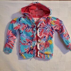 Lilly Pulitzer Hoodie Full Zip Jacket  Sweatshirt Sippen‎ Trippen Girls XS
